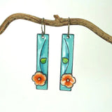 Pendientes Florales con Esmalte