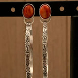 Pendientes Boho Vintage en Ónix