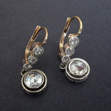 Pendientes Vintage Dorados con Zirconia