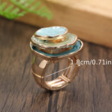 Anillo Boho de Tres Capas Esmaltado