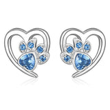 Pendientes con Patita y Corazón con Circonita