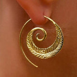 Pendientes Vintage en Espiral Dorada