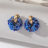 Par de Aretes Artesanales Bohemios con Cuentas