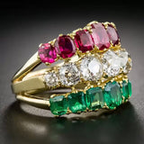 Anillo de Compromiso Artesanal con Corte Marquise en Circonita