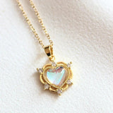 Collar de Piedra de Luna - Formato de Corazón