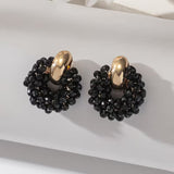 Par de Aretes Artesanales Bohemios con Cuentas