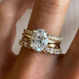 Conjunto de Anillos Brillantes con Circonita Vintage