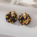 Par de Aretes Artesanales Bohemios con Cuentas