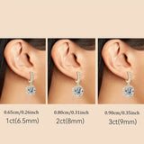 Pendientes Colgantes Redondos en Moissanite