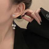 Pendientes Triade de Circonia Baños de Oro