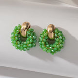 Par de Aretes Artesanales Bohemios con Cuentas