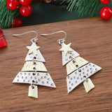 Pendientes colgantes en forma de árbol de Navidad de metal mixto