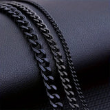 Collar minimalista con cadena cubana para hombre