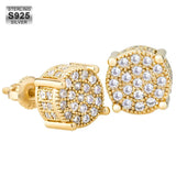 Conjunto de Pendientes de Circonita Plateados de Diseño Atrevido de ICED CHICS