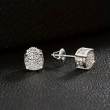Conjunto de Pendientes de Circonita Plateados de Diseño Atrevido de ICED CHICS