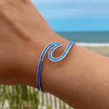 Pulsera Sea Wave Opal en plata