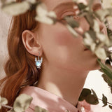 Pendientes Brillantes con Piedra de Luna