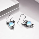 Pendientes Brillantes con Piedra de Luna