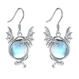 Pendientes Brillantes con Piedra de Luna