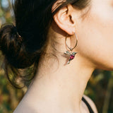 Arete Colibrí Dorado
