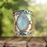 Anillo Helena con Piedra de Luna