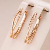 Pendientes Elegantes Baño de Oro con Cruz