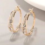Pendientes Elegantes de Aro Brillante