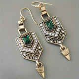 Pendientes de Oro con Zircónia Verde