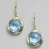 Pendientes con Cristal Azul Claro