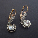 Pendientes Vintage de Oro con Zircónias