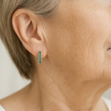 Pendientes de Esmeralda y Diamante en Oro