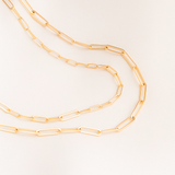 Collar de oro con cadena clásica