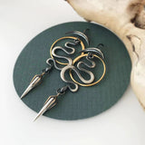 Pendientes Espirales Geométricos Irregulares Serpentine