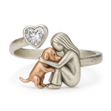 Anillo Artesanal de Plata Esterlina 925 con Circonita en Forma de Corazón – Tamaño Ajustable