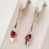 Pendientes Elegantes con Cristal Rojo