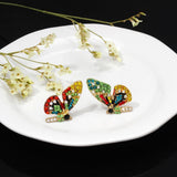 Pendientes de Pino de Mariposa con Zircónias Coloridas