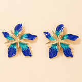 Pendientes ‘Flor Feliz’ con Cristales Azules