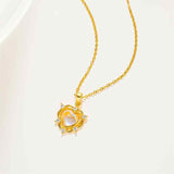 Collar de Piedra de Luna - Formato de Corazón