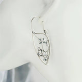 Pendientes de plata esterlina con flor de loto