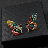 Pendientes de Pino de Mariposa con Zircónias Coloridas