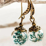 Pendientes Vintage Florales en Oro Antiguo