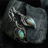 Pendientes Vintage de Plata y Ópalo