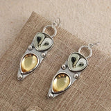 Pendientes Boho Caída de Búho - Sin Níquel para Orejas Sensibles