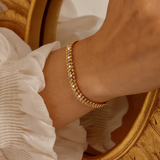 Pulsera de Acero Inoxidable con Cadena de Circón