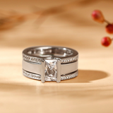 Anillo de Diamantes de Tres Piezas Europeo y Americano