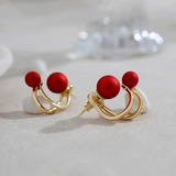 Pendientes de Red Franceses en Plata