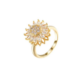 Anillo Giratorio con Girasol