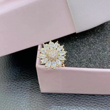 Anillo Giratorio con Girasol