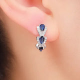 Pendientes Escudo Real con Piedras Preciosas