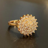 Anillo Flor y Circonita con Cristales